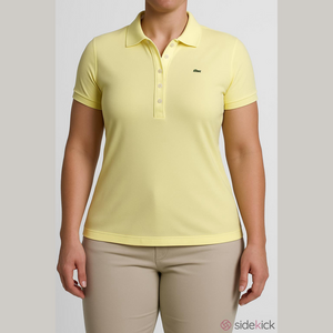 Polo shirt Cotton blend Soft yellow color Size L LACOSTE